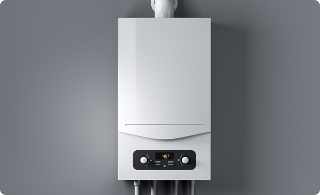 front image of a boiler