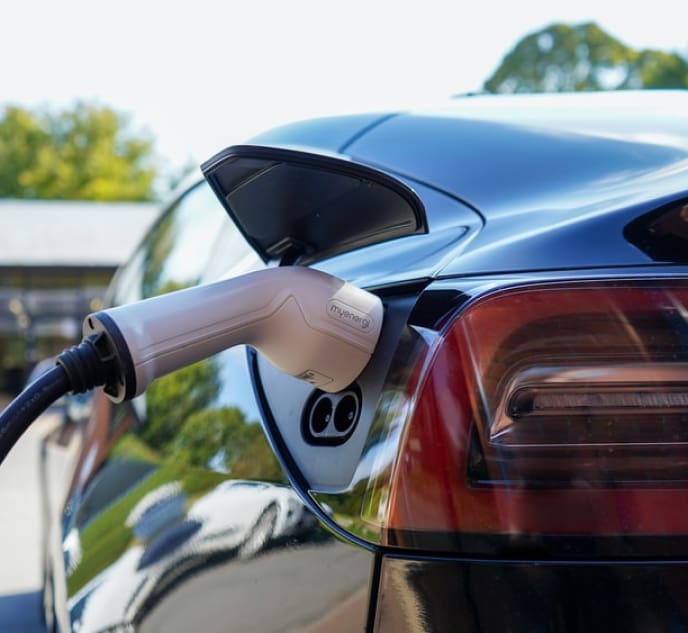 electric vehicle on charge