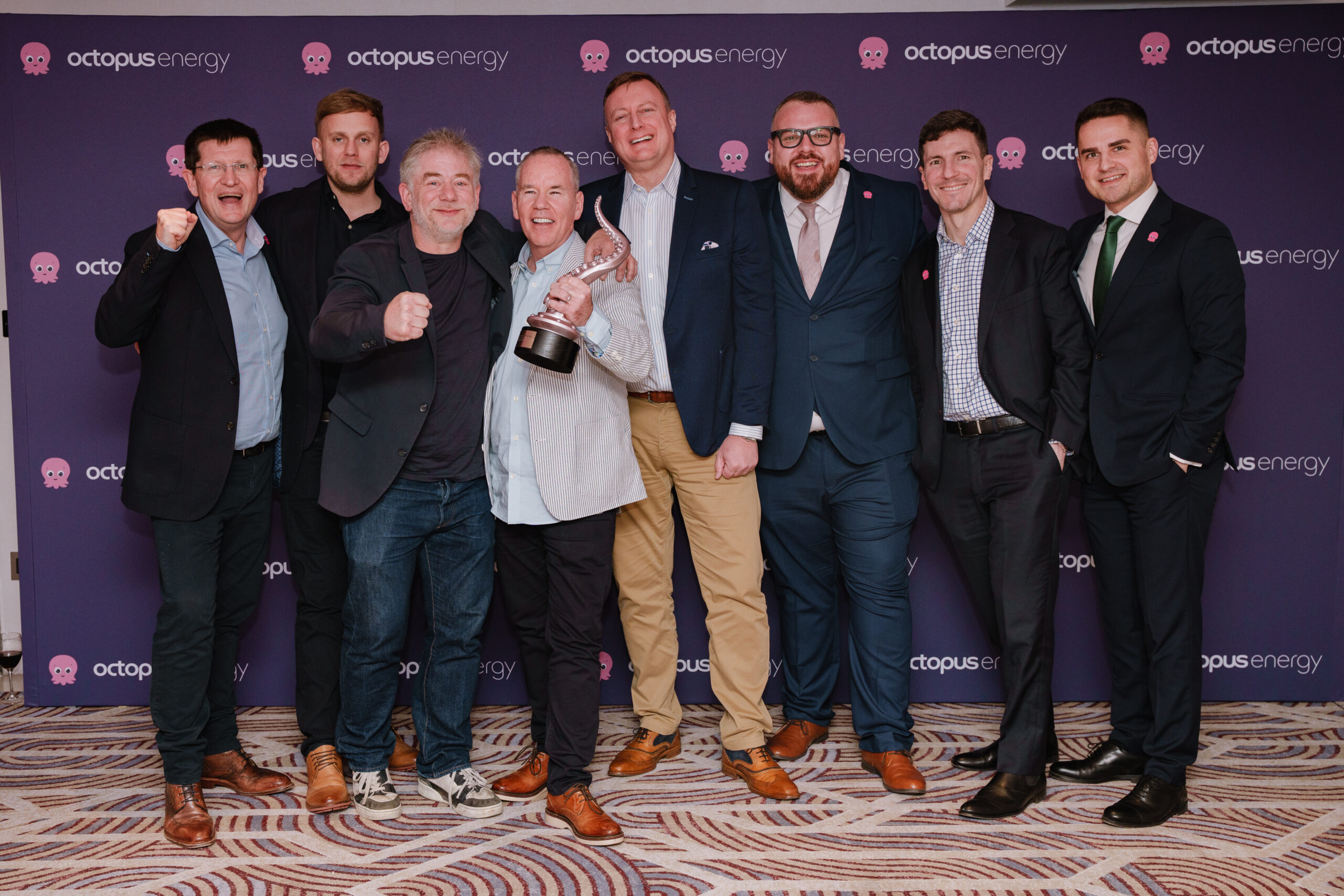 Eco Providers team celebrating the Octopus Trusted Partner of the Year 2026 award